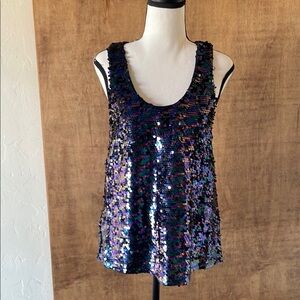Sequin Sleeveless Top - Multicolor